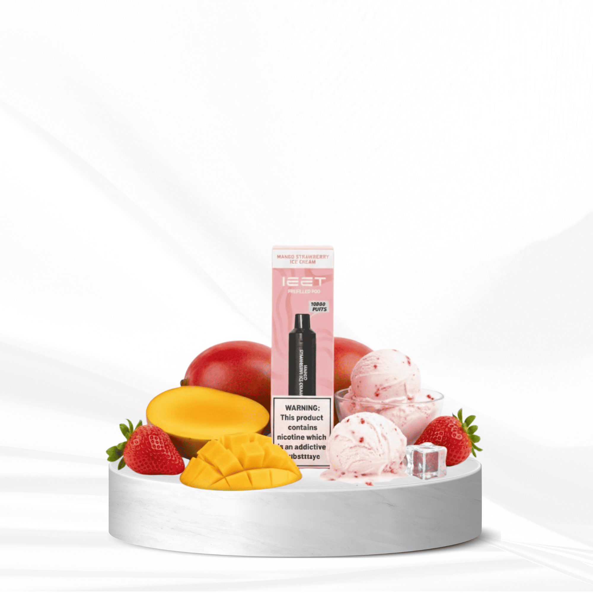 mango strawberry ice cream Ieet Mango Strawberry Ice Cream 10K Cartridge - Image 1