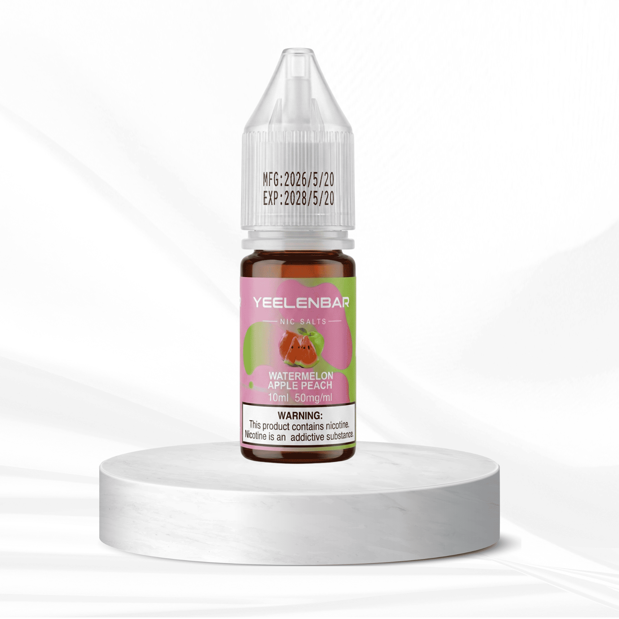 wat apple peach(1) Yeelenbar Watermelon Apple Peach 10ml Nic Salt - Image 1
